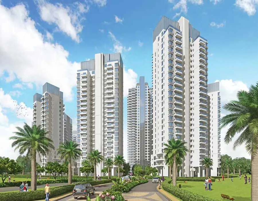 M3M Merlin – residential towers and landscaped entrance (artist's impression)
