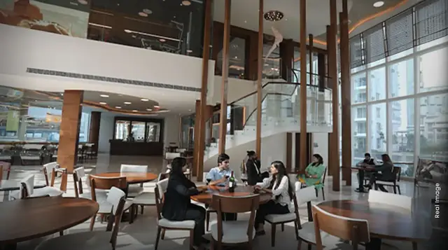 M3M Merlin – café at the clubhouse (real image)