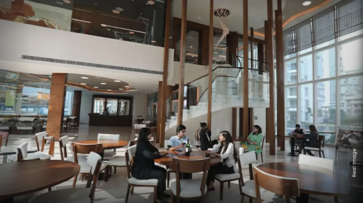 M3M Merlin – café at the clubhouse (real image)