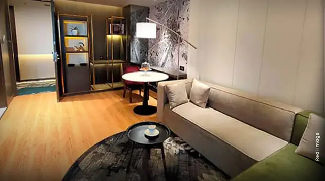 M3M My Den – furnished living lounge (actual photograph)