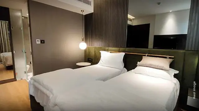 M3M My Den – furnished bedroom (actual photograph)