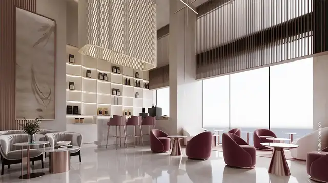 M3M Opus – luxe café and patisserie lounge in the lobby (artist's impression)