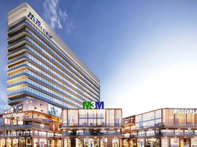 M3M Paragon57 – entertainment block, food plaza and tower from the road (artist's impression)
