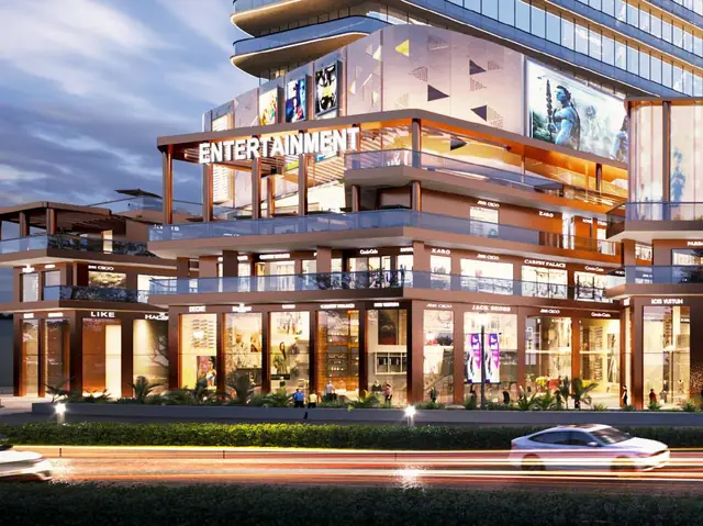 M3M Paragon57 – entertainment block with double-height showrooms (artist's impression)