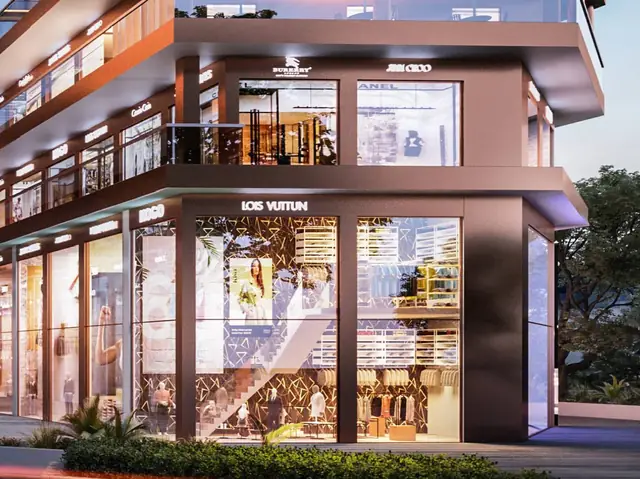 M3M Paragon57 – corner showroom with glass facade (artist's impression)