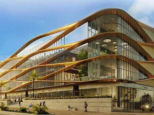 M3M Prive 73 – five-level retail building with floating ribbon facade (artist's impression)