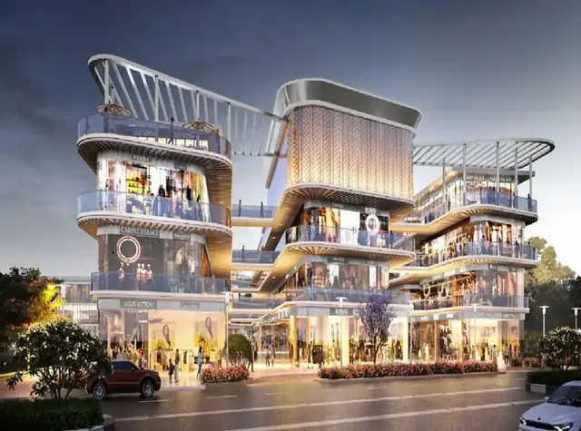 M3M Route65 – terraced facade with dining decks (artist's impression)