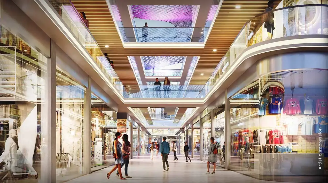 M3M Route65 – retail arcade across multiple levels (artist's impression)