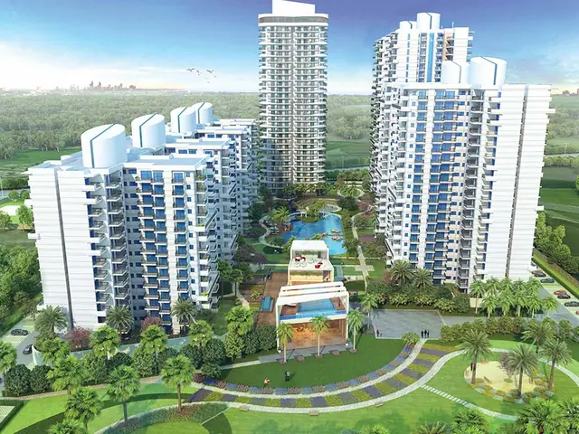 M3M Sierra 68 – towers around the central green and clubhouse (artist's impression)
