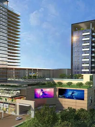 M3M Sky Lofts at M3M Broadway – loft tower with terraced planters (artist's impression)