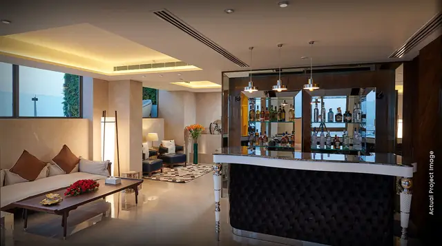 M3M SkySuites – bar lounge inside a residence (actual photograph)