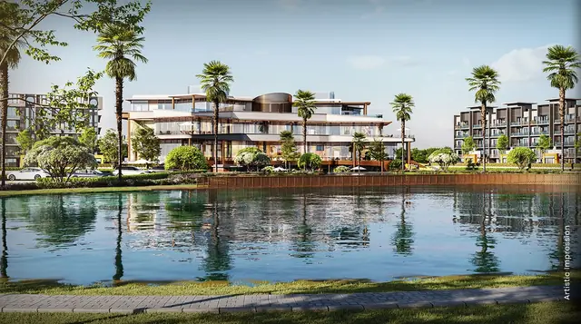 M3M Soulitude – floors and clubhouse beside the water body (artist's impression)