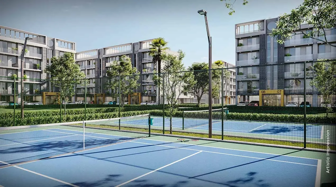 M3M Soulitude – tennis courts (artist's impression)