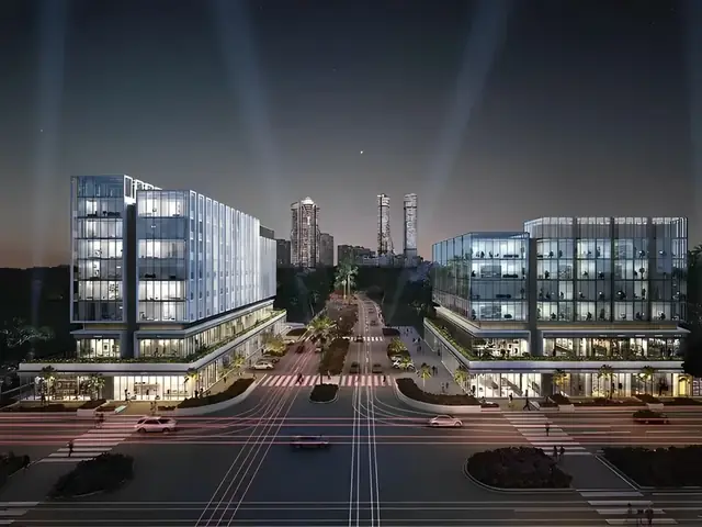 M3M Tee Point – junction view at night (artist's impression)