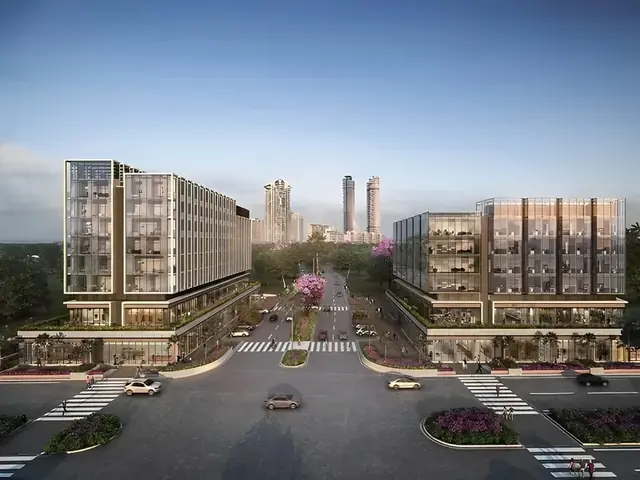 M3M Tee Point – approach road between the two blocks (artist's impression)