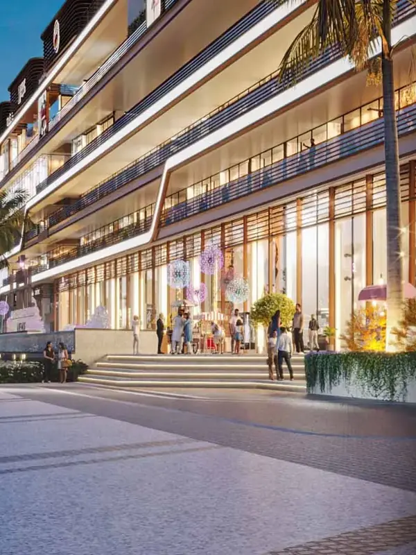 M3M The Line, glass shopfronts along the retail frontage (artist's impression)