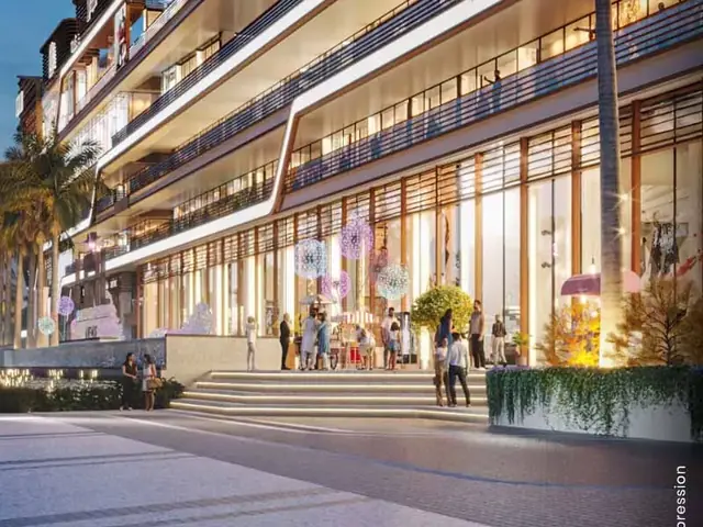 M3M The Line, glass shopfronts along the retail frontage (artist's impression)