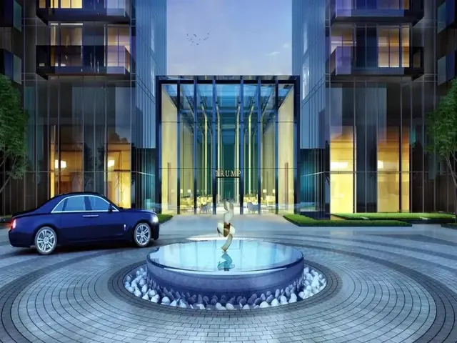 M3M Trump Tower – porte-cochère and arrival court (artist's impression)