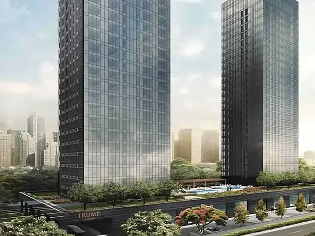M3M Trump Tower – towers seen from street level (artist's impression)