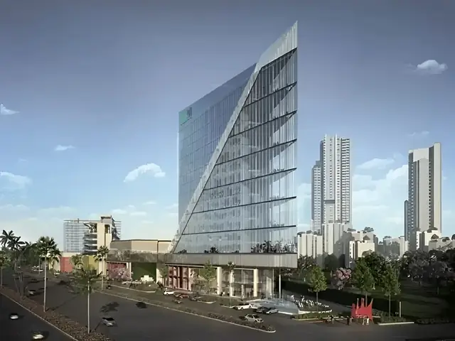 M3M Urbana Premium – side elevation of the glass tower (artist's impression)