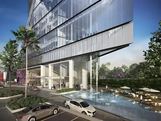 M3M Urbana Premium – drop-off and water feature at the entrance (artist's impression)