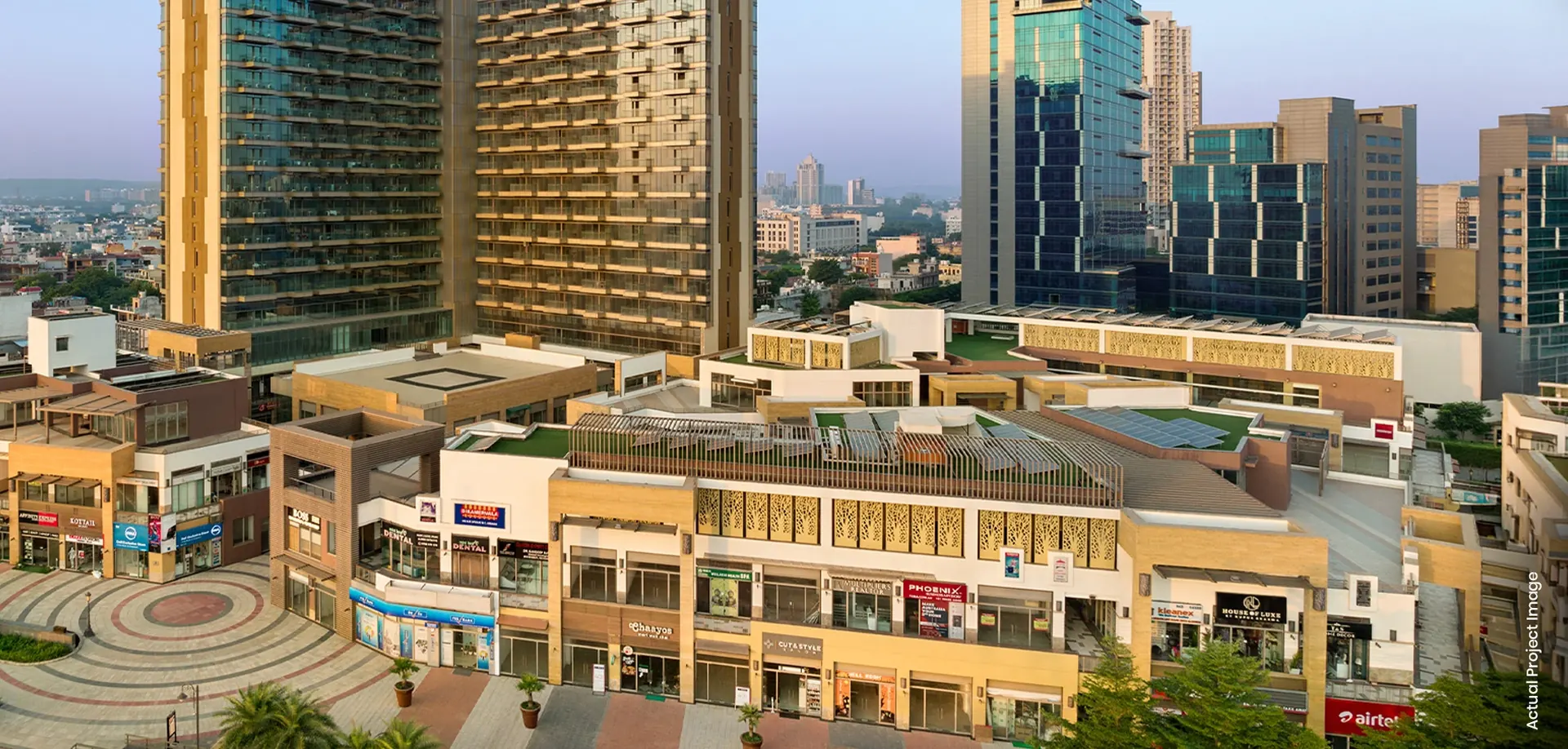 M3M Urbana – high-street retail blocks and plaza (actual photograph)