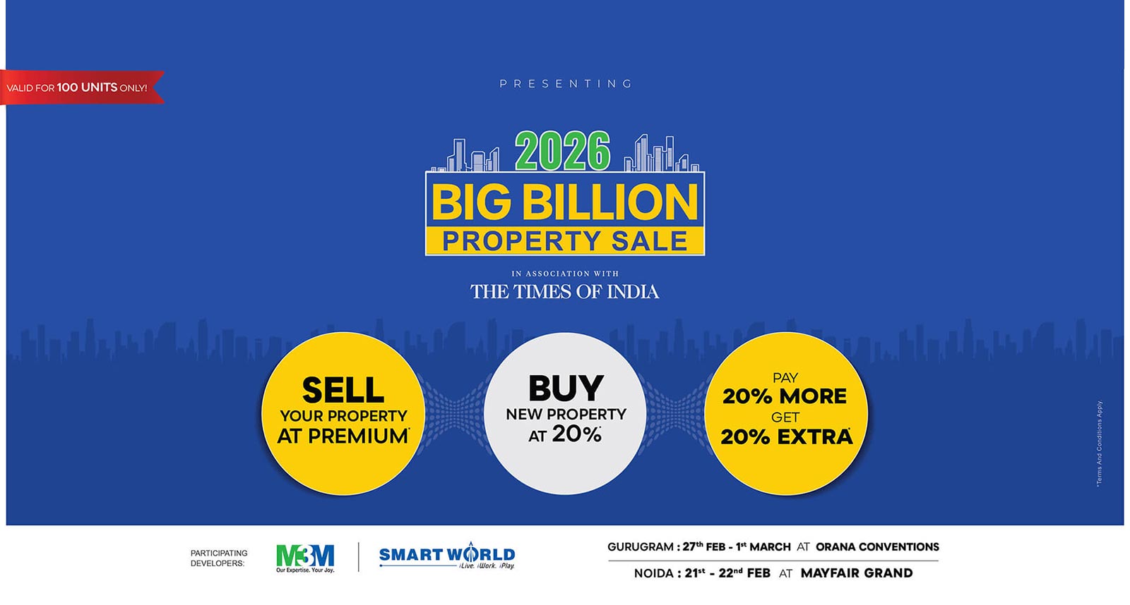 M3M Big Billion Property Sale 2026 Banner