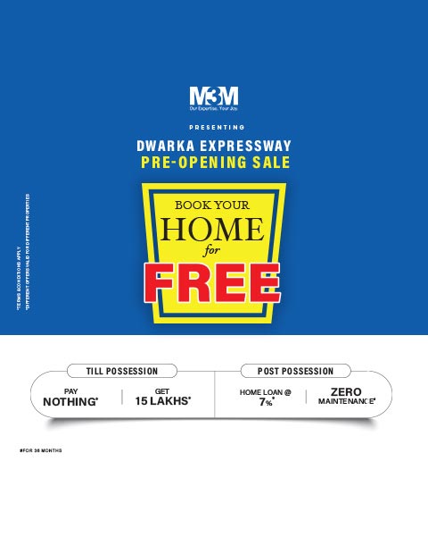 M3M Book your home for free offer
