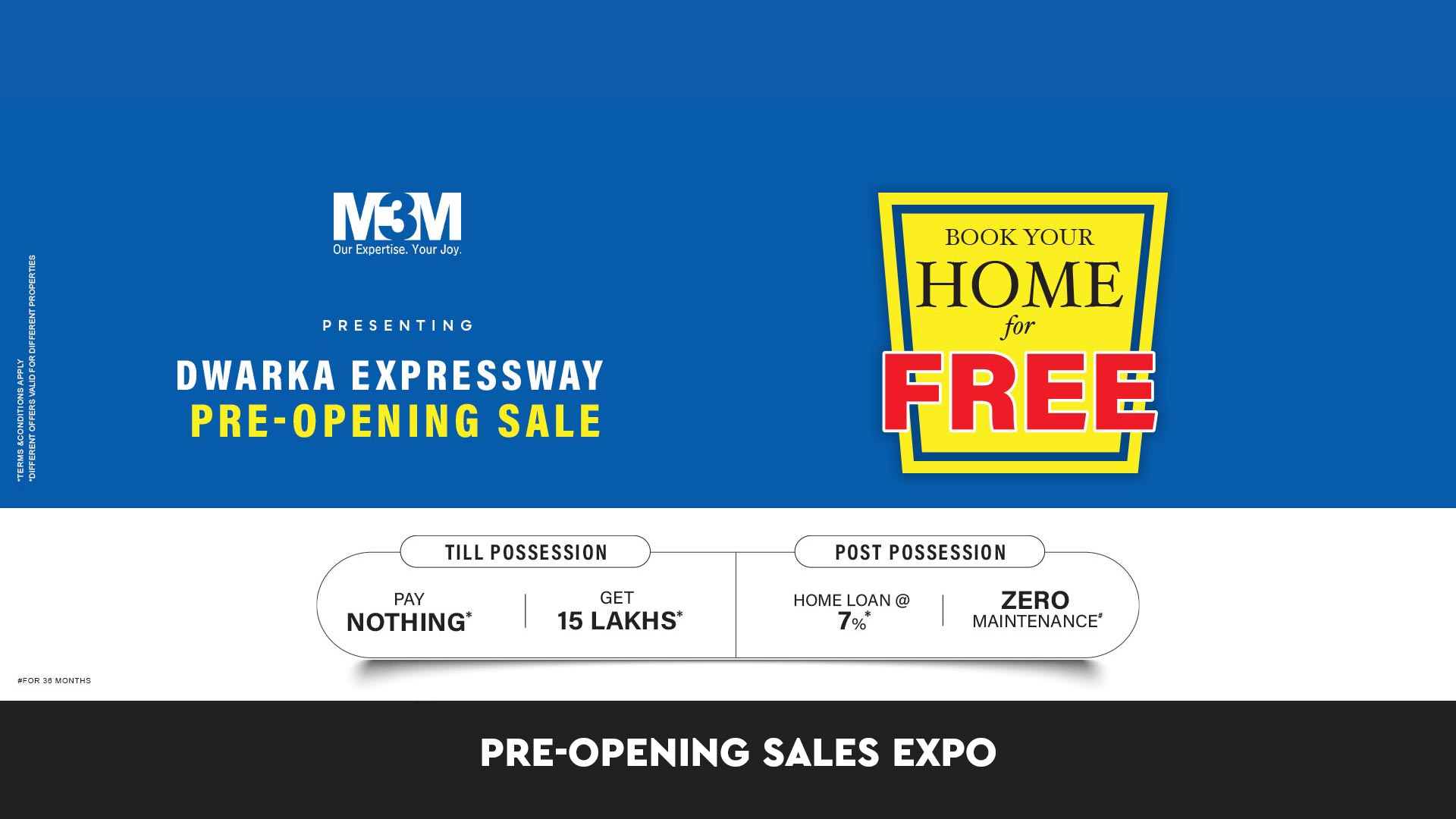 M3M Book your home for free offer