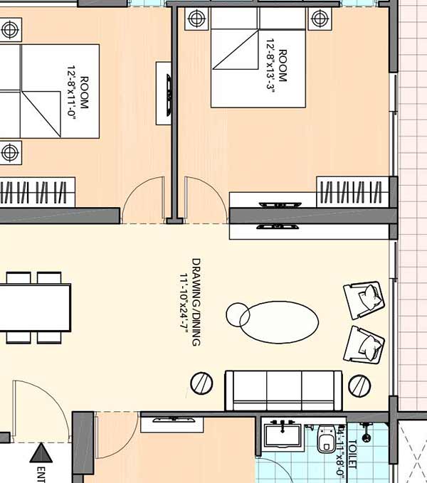 m3m heights 3 bhk 1828 floor plan