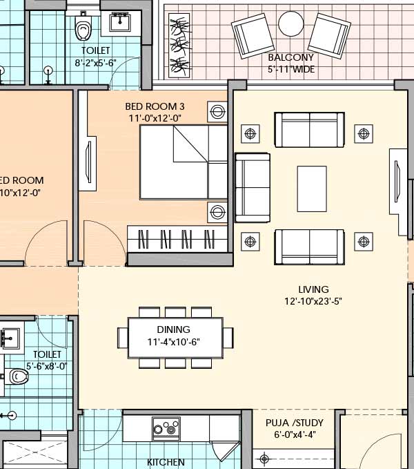 m3m Latitude 3 bhk 2499 floor plan